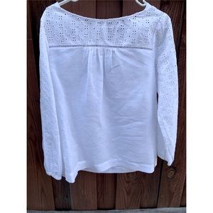J.Crew White Long Sleeve Blouse